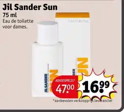 Kruidvat Jil Sander Sun aanbieding