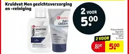 Kruidvat Kruidvat Men gezichtsverzorging en -reiniging aanbieding