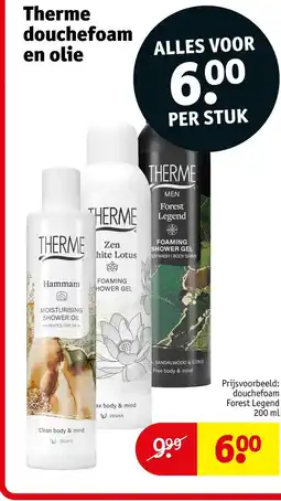Kruidvat Therme douche foam en olie aanbieding