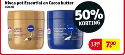 Kruidvat Nivea pot Essential en Cocoa butter aanbieding