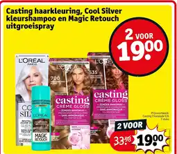 Kruidvat Casting haarkleuring, kleurshampoo en Magic Retouch uitgroeispray aanbieding