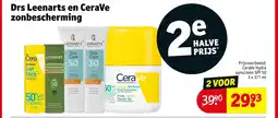 Kruidvat Drs Leenarts en CeraVe zonbescherming aanbieding