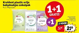 Kruidvat Kruidvat plastic vrije babydoekjes enkelpak aanbieding