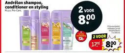 Kruidvat Andrélon shampoo, conditioner en styling aanbieding