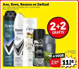 Kruidvat Axe, Dove, Rexona en Zwitsal aanbieding