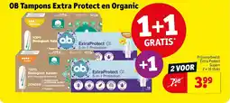 Kruidvat OB Tampons Extra Protect en Organic aanbieding