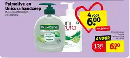 Kruidvat Palmolive en Unicura handzeep aanbieding
