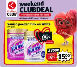 Kruidvat Vanish poeder Pink en White aanbieding