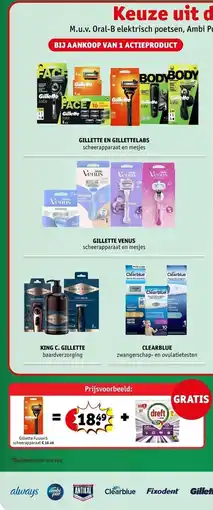 Kruidvat Gillette Fusion scheerapparaat aanbieding