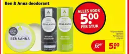 Kruidvat Ben & Anna deodorant aanbieding