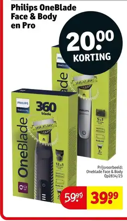 Kruidvat Philips OneBlade Face & Body en Pro aanbieding