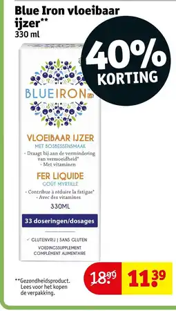 Kruidvat Blue Iron vloeibaar ijzer aanbieding
