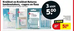 Kruidvat Kruidvat en Kruidvat Natures tandenstokers, -ragers en floss aanbieding