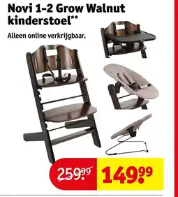 Kruidvat Novi 1-2 Grow Walnut kinderstoel aanbieding