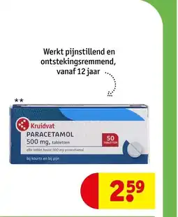Kruidvat Kruidvat Paracetamol 500 mg aanbieding