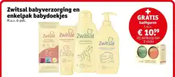 Kruidvat Zwitsal babyverzorging en enkelpak babydoekjes aanbieding