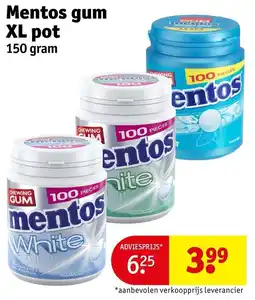 Kruidvat Mentos Gum XL Pot aanbieding
