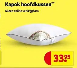 Kruidvat Kapok hoofdkussen aanbieding