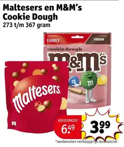 Kruidvat Maltesers en M&M's Cookie Dough aanbieding