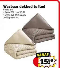 Kruidvat Wasbaar dekbed tufted aanbieding