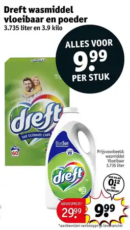 Kruidvat Dreft Wasmiddel Vloeirbaar en Poeder aanbieding