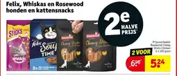 Kruidvat Felix, Whiskas en Rosewood honden en kattensnacks aanbieding