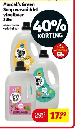 Kruidvat Marcel's Green Soap wasmiddel vloeibaar aanbieding