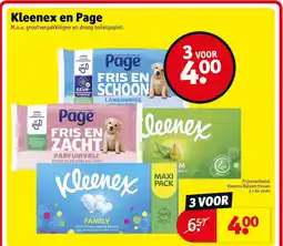 Kruidvat Kleenex en Page aanbieding