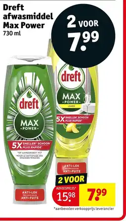 Kruidvat Dreft afwasmiddel Max Power aanbieding