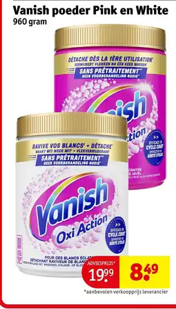 Kruidvat Vanish poeder Pink en White aanbieding