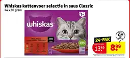 Kruidvat Whiskas kattenvoer selectie in saus Classic aanbieding