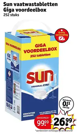 Kruidvat Sun vaatwastabletten Giga Voordeelbox aanbieding
