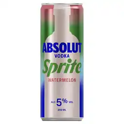 Dekamarkt Absolut Vodka sprite watermelon aanbieding