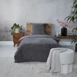 Action Teddy Hexagon dekbedovertrek - antraciet aanbieding