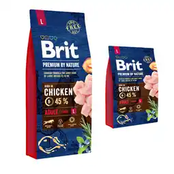 Zooplus 15 kg + 3 kg gratis! Brit Premium natvoer voor honden 18 kg - Adult L aanbieding