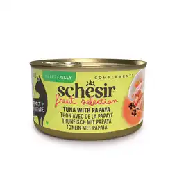 Zooplus 24x75g Schesir Cat Fruit Selection tonijn en papaja in gelei natvoer voor katten aanbieding