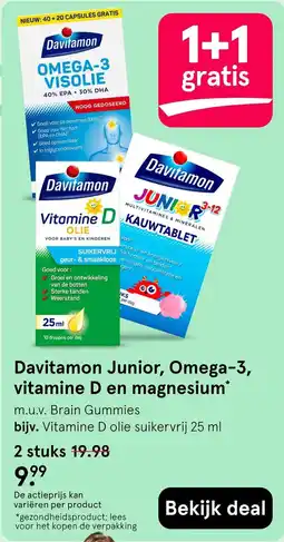 Etos Davitamon Junior, Omega-3, vitamine D en magnesium* aanbieding