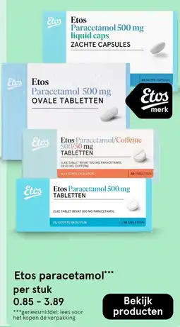 Etos Etos paracetamol*** aanbieding