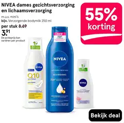 Etos NIVEA dames gezichtsverzorging en lichaamsverzorging aanbieding