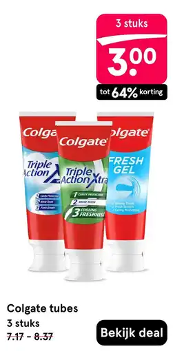 Etos Colgate tubes aanbieding