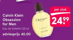 Etos Calvin Klein Obsession for Men aanbieding