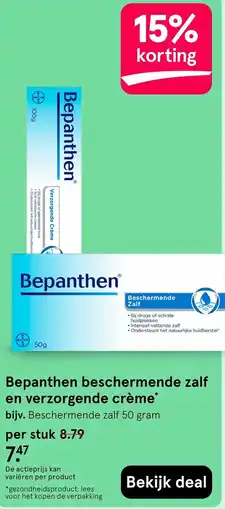 Etos Bepanthen beschermdende zalf en verzorgende crème aanbieding