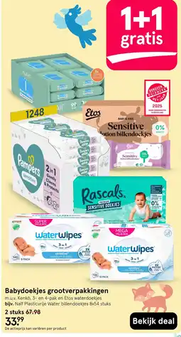 Etos Waterwipes babydoekjes aanbieding