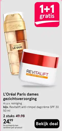 Etos L'Oréal Paris dames gezichtsverzorging aanbieding