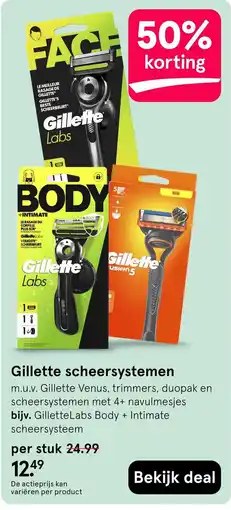 Etos Gillette scheersystemen aanbieding