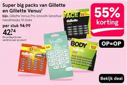 Etos Gillette en Gillette Venus aanbieding