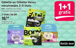 Etos Gillette en Gillette Venus navulmesjes aanbieding