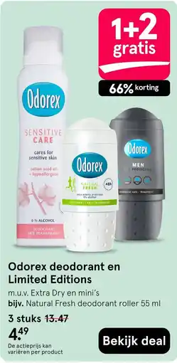 Etos Odorex deodorant en Limited Editions aanbieding