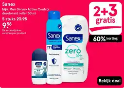 Etos Sanex Men Dermo Active Control deodorant roller 50 ml aanbieding