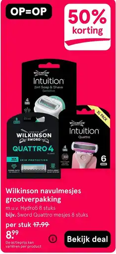 Etos wilkinson navulmesjes grootverpakking aanbieding